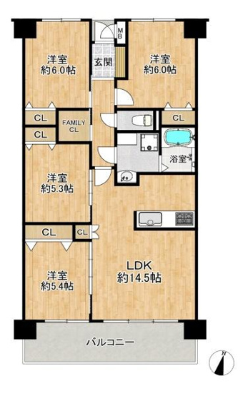 【間取り】 | アンビエントジェームス山一番館