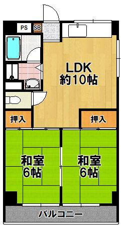 アドヴァンスライフの間取り|★広々２LDK★