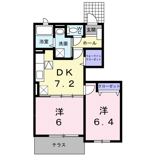 ミルテシェレ　Ｂの間取り