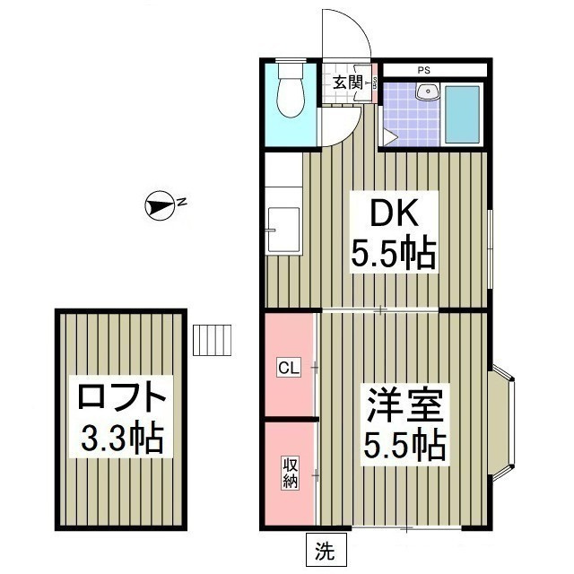 リブレス春日部Ⅱの間取り
