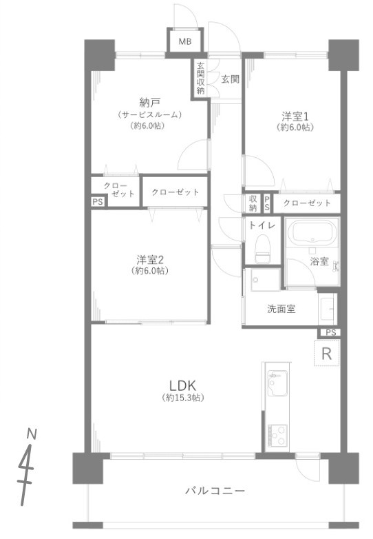 コニファーコート松飛台の間取り
