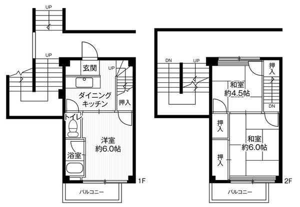ビレッジハウス鈴蘭台4号棟の間取り
