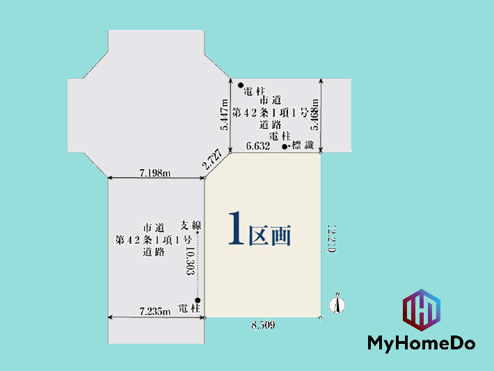 北区辻町１丁目の土地図