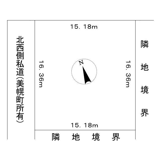 網走郡美幌町字仲町1丁目141番4　売地の区画図