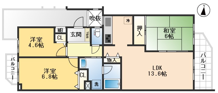 コスモ上野東の間取り
