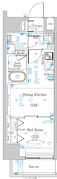 ラフィスタお花茶屋の間取り