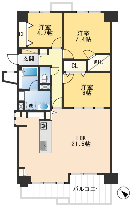 豊中野畑団地 四号棟の間取り