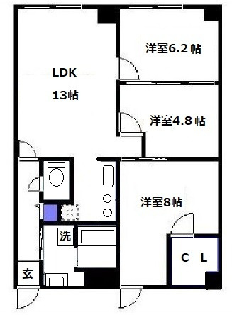 北條ビルの間取り