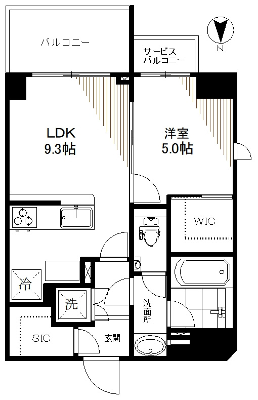 リストレジデンス上野黒門町の間取り