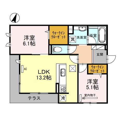 エトワール大山崎の間取り