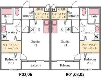 フェリーチェSt.の間取り