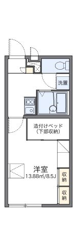 【間取り】 | レオパレスＷＨＩＴＥ　ＷＥＬＬ