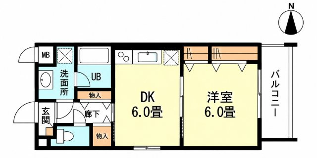 京都市伏見区竹田浄菩提院町の賃貸マンションの間取り