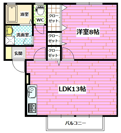 ハイカムール西本の間取り