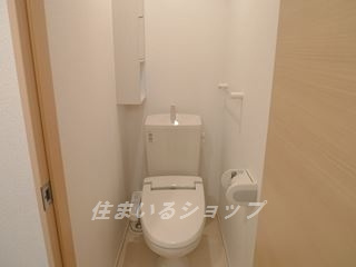 グリーンワールド　Ⅲのトイレ|シャワートイレ・収納棚あり