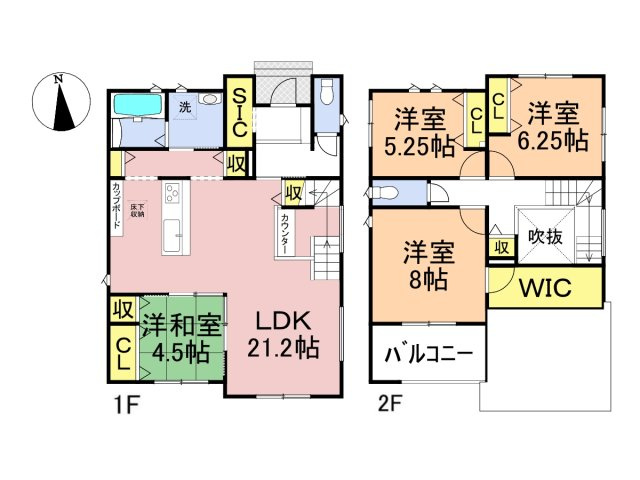 タマタウン　大垣市島里1丁目（江東小Ⅱ）　全10区画分譲の間取り|■1号棟　■ヤマダ不動産　株式会社リライフ　
■夢のマイホーム購入をフルサポートします！