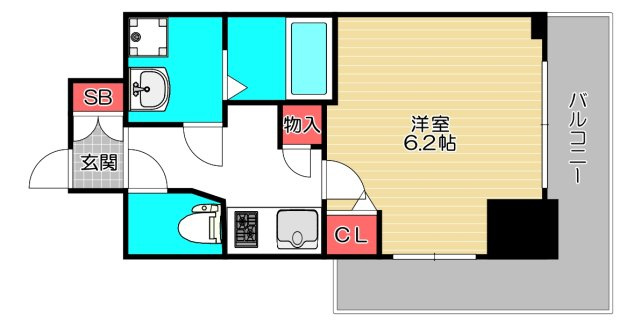 エスリード弁天町南の間取り