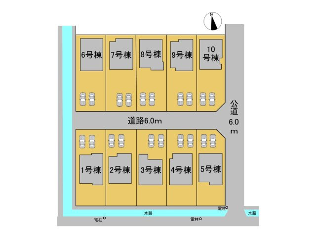 タマタウン　大垣市島里（江東小Ⅱ）　全10区画分譲の区画図|■区画図
■YAMADA電機の　ヤマダ不動産　株式会社リライフ　
いつでもお問合わせ下さい。