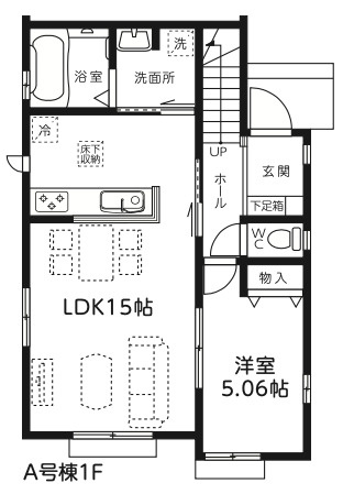 【仲介手数料無料】所沢市山口１期全２棟Ａ号棟　所沢市の不動産なら西武ハウジングの間取り