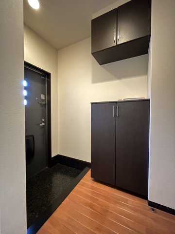 グランダムール麦島の玄関
