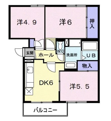 エルディムパディＡの間取り