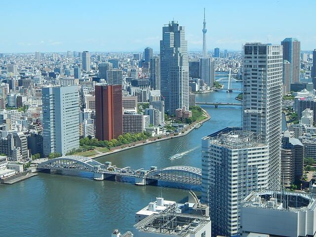 勝どきザ・タワーのバルコニー