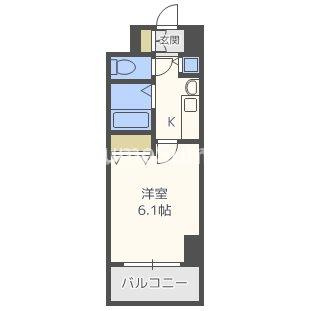 プレサンス心斎橋ザ・スタイルの間取り
