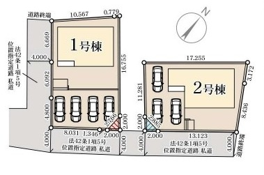 日立市滑川本町　4期　新築戸建て　１号棟の区画図|区画図です♪