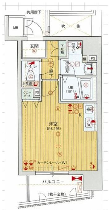 エイペックス松屋町ヴァンデュールの間取り
