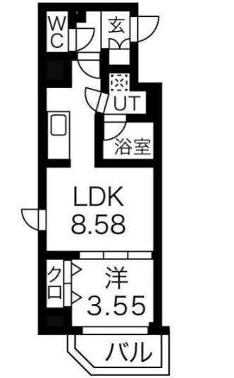 シーズンフラッツ新町の間取り