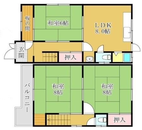 口ノ川貸家の間取り