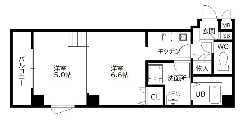 SPAZIO大橋の間取り