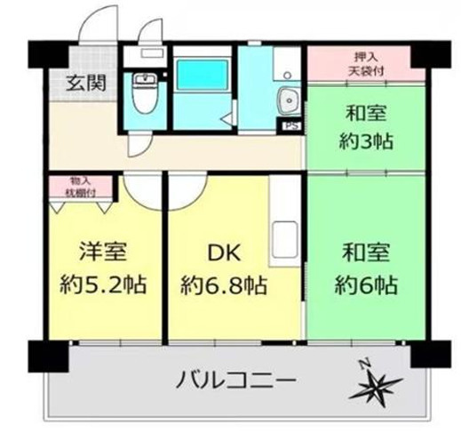 クレイドル谷町の間取り