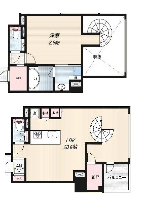 RIDGE北堀江の間取り