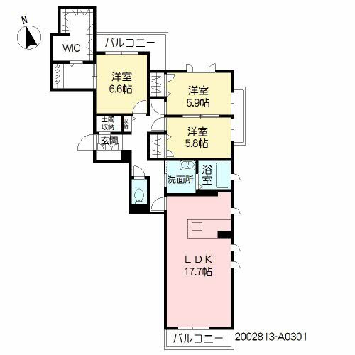 ベレオ合川の間取り|使い勝手の良い間取りです♪