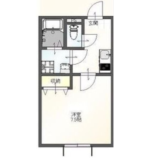 柏市豊住３丁目のアパートの間取り