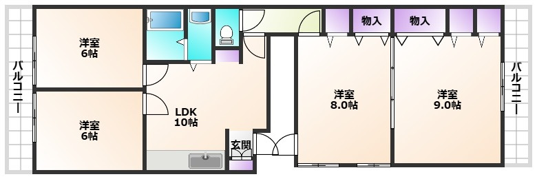 メゾンカルムの間取り