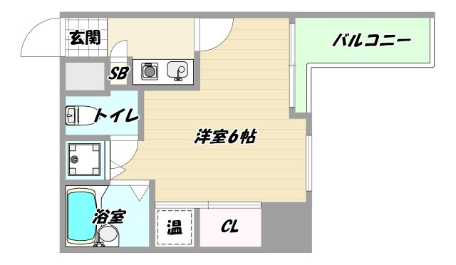 大阪市淀川区宮原５丁目の賃貸マンションの間取り