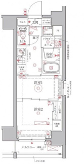 【間取り】 | クレイシアＩＤＺ台東竜泉 | 間取りです。