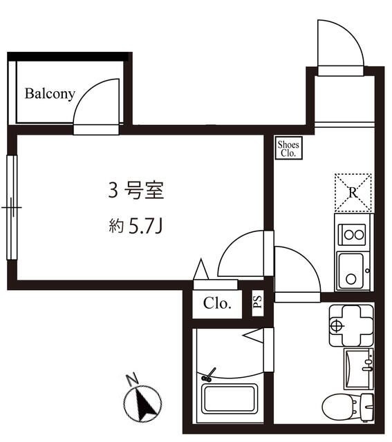 モダンアパートメント上板橋の間取り