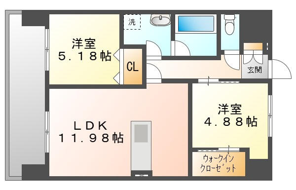 Ｓｑｕａｒｅ　ＧＡＲＤＥＮ　ＮＩＳＨＩＳＨＩＭＡＤＡの間取り
