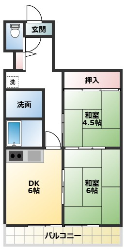【間取り】 | 藤和東加古川ハイタウンA棟