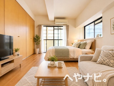 【居間・リビング】 | 垂井ビル | 家具等はAI加工によるイメージ画像です。