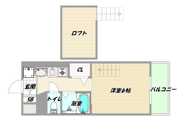 大阪市淀川区西中島６丁目の賃貸マンションの間取り
