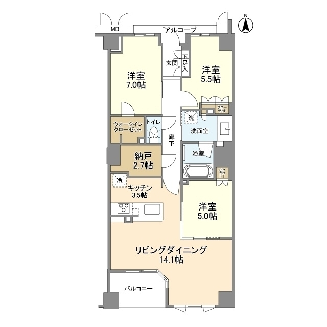 ブランズ伏見桃山の間取り