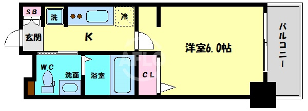 エステムプラザ大手前エヴァースの間取り|エステムプラザ大手前エヴァース　間取り