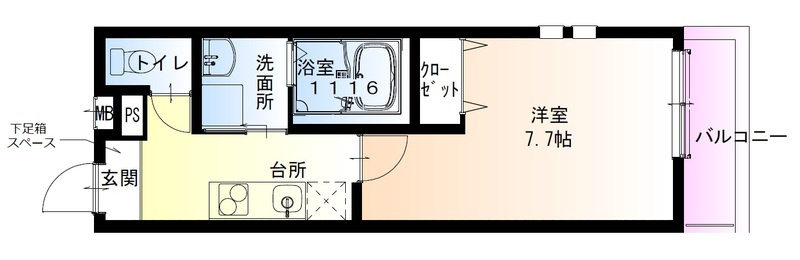 フジパレス長原駅西Ⅴ番館の間取り|フジパレス長原駅西Ⅴ番館　間取り