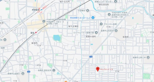 キムラハイツⅡの地図