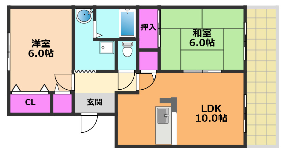 キムラハイツⅡの間取り