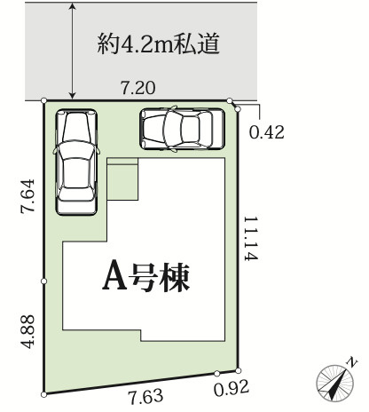 【仲介手数料無料】所沢市久米全１棟　所沢市の不動産なら西武ハウジングの区画図